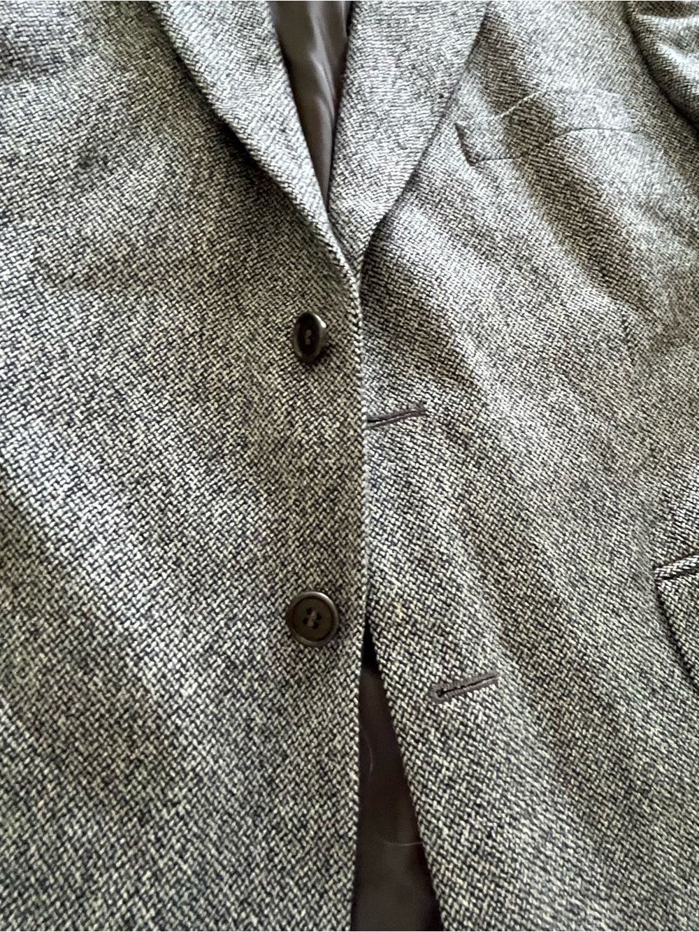 Brooks Brothers Men's Gray Herringbone Wool Blazer 44S - Picture 4 of 12